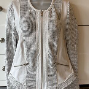 Elegant White Mesh Blazer